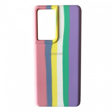 Samsung S21 Ultra G998 Чохол різнокольоровий Rainbow (райдуга)