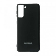 Samsung S21 FE G990 Чохол мікрофібра Silicone Cover (чорний)