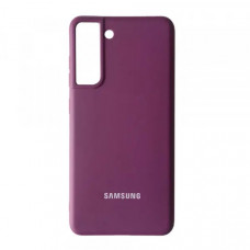 Samsung S21 FE G990 Чохол мікрофібра Silicone Cover (бузковий)