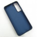Samsung S22 S901 Чехол микрофибра Silicone Cover (синий)