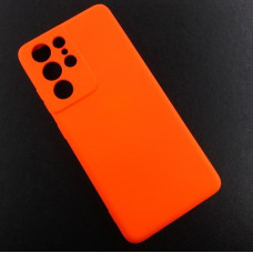 Samsung S21 Ultra G998 Чохол силікон Захист камери (оранжевий)