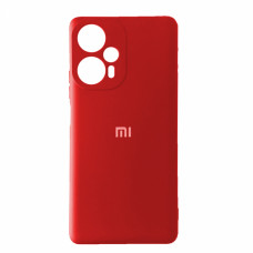 Xiaomi Poco F5 Чохол силіконовий Мікрофібра (червоний)