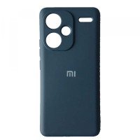 Xiaomi Redmi Note 13 Pro+ Plus Силиконовый чехол Микрофибра (синий)