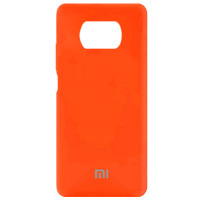 Xiaomi Poco X3 Чехол оранжевый Silicone Cover