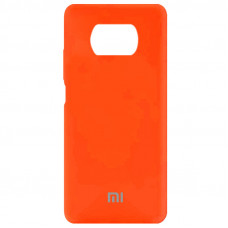 Xiaomi Poco X3 Чохол помаранчевий Silicone Cover