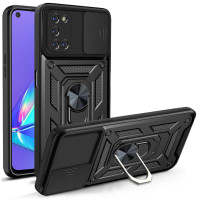 Oppo A52 A72 A92 Протиударний чохол (кільце + шторка)
