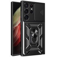 Samsung S25 Ultra S938 Противоударный чехол Шторка (черный)