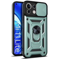 Xiaomi Mi 11 lite Протиударний чохол Hybrid (кільце + шторка)