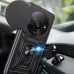 Xiaomi Poco X7 5G Чехол противоударный Кольцо+шторка (черный)