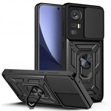 Xiaomi Note 12S Противоударный чехол (кольцо + шторка)