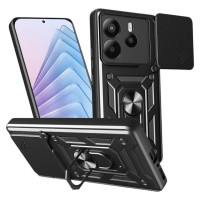 Xiaomi Redmi Note 14 5G Чохол протиударний Кільце+шторка (чорний)