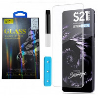 Захисне скло Samsung S21 Ultra G998 Curved 3D Glass (UV)