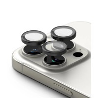 Защитное стекло на камеру iPhone 16 Pro Max (рамка металл)