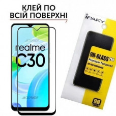 Защитное стекло Realme C30s C30 Full Glue Glass (закаленное)