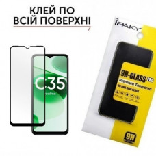 Защитное стекло Realme C35 Full Glue Glass black