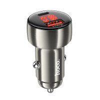 Авто зарядка Швидка QC PD 30W USB 18W 3A LED (з екраном)