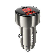Авто зарядка Швидка QC PD 30W USB 18W 3A LED (з екраном)
