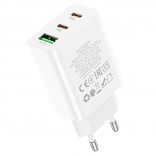 Сетевой адаптер Блок питания 20W USB+2TypeC PD (hoco)
