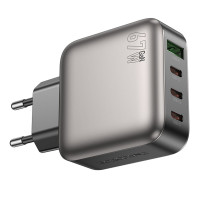 Мережевий адаптер Блок 3USB-C/1USB PD/QC 67W GAN (Borofone)