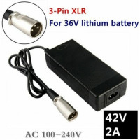 Зарядка самоката велосипеда 42V 2A штекер XLR 3-pin (KFD)