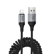 USB lightning Кабель витий в авто (пружина)
