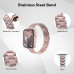 Ремінець Браслет Apple Watch 38 40 41 металевий (рожевий)