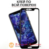 Захисне скло Nokia 5.1 plus X5 Повний клей Загартоване