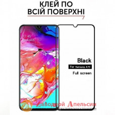 Захисне скло Samsung A70 A705 Повний клей Загартоване