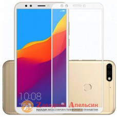 Захисне скло Huawei Y7 2018 honor 7c pro Full Glass white