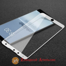 Захисне скло Meizu 15 Plus Full Glass white