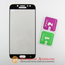 Захисне скло Samsung J7 2017 J730 GLASS full black
