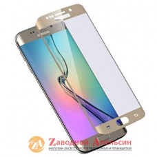 Захисне скло Samsung G928 S6 edge plus 3D Curved Tempered Glass gold
