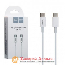 PD кабель type-C to type-C 3A 1m Hoco білий
