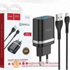 Швидка зарядка hoco C12Q Type-C 18W Qualcomm 3A