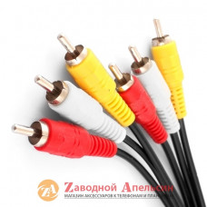 ТВ TV\AV кабель 3 RCA - 3 RCA 1,5м