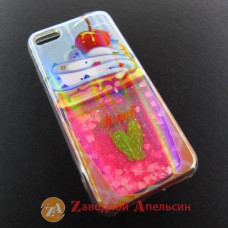 iPhone 7 8 чохол Акваріум Ice Cream плаваючі блискітки