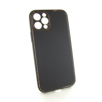 iPhone 12 pro шкіряний чохол Epik black