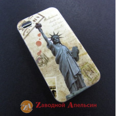 iPhone 4 4S чехол рисунок статуя свободы USA