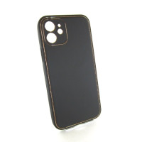 iPhone 12 шкіряний чохол Epik black