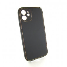 iPhone 12 шкіряний чохол Epik black
