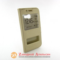 Чехол книжка Samsung A3 2017 A320 Smart Case (золотой)
