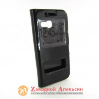 Чехол книжка Samsung A3 2017 A320 Smart Case (черный)