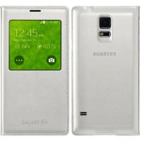 Чохол книга кришка Samsung G900 S5 S-View білий