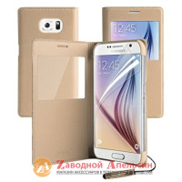 Чохол книжка Samsung G920 S6 Flip Wallet gold