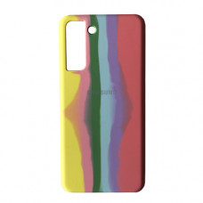 Samsung S21 G990 чохол веселка Silicone Case rainbow