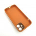 iPhone 12 mini шкіряний чохол Epik orange