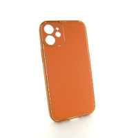 iPhone 12 mini шкіряний чохол Epik orange