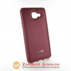Samsung A7 A710 2016 чохол шкіра Momax marsala