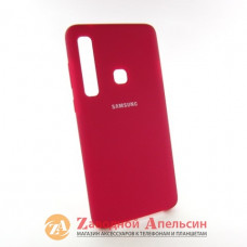 Samsung A9 2018 чохол мікрофібра Silicone cover marsala