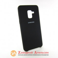 Samsung A8 A530 чохол мікрофібра Silicone Cover black